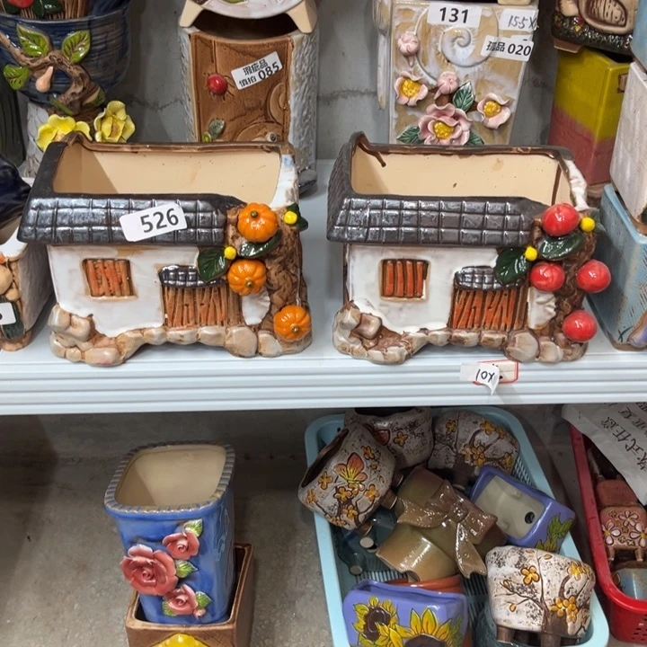 紫砂花盆粗陶材质多肉花盆