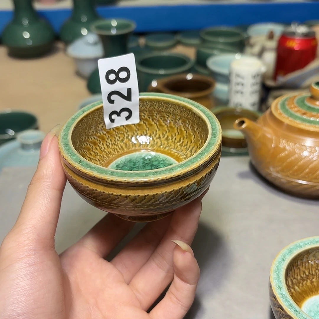 龙泉云间青瓷小米茶器