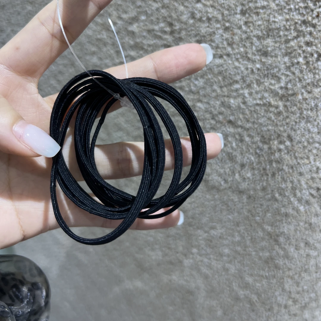 泡菜黑色素皮筋高弹力不伤发 10根装