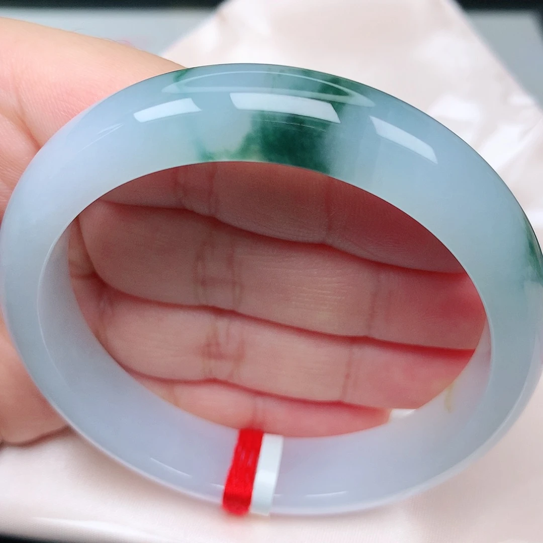 未镶嵌手镯翡翠10冰胶飘花果冻胶