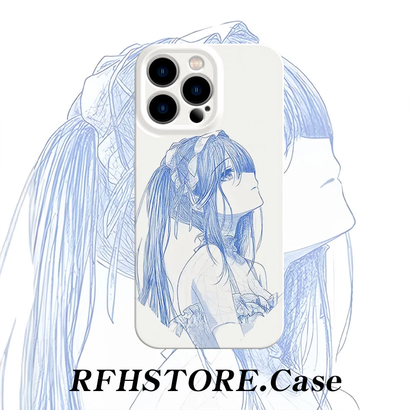 闪度侠素描时崎狂三适用iPhone16菲林手机壳华为vivo小米oppo高级
