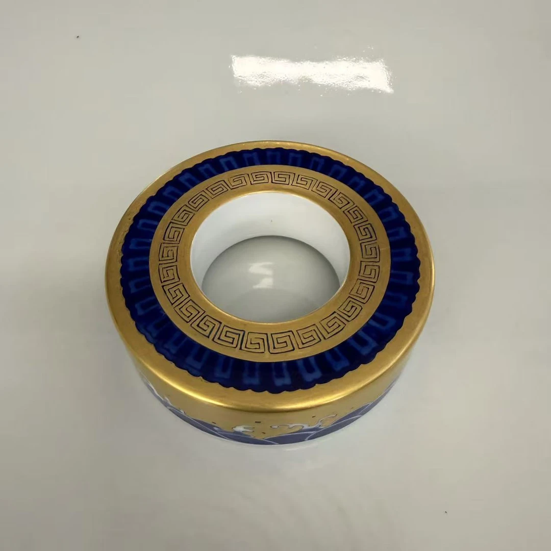 云巅汇 福利 金地 青花海水纹 盖置