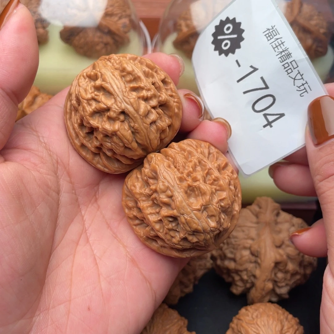 文玩核桃把件44毕业红锦鲤