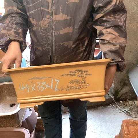 紫砂花盆手工艺品