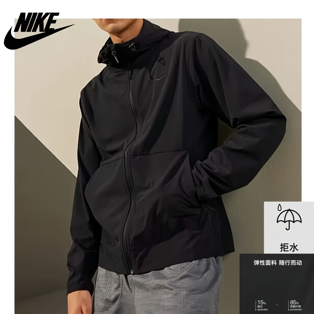 NIKE耐克男女25年春夏拒水山系机能甩帽外套FB7552-010