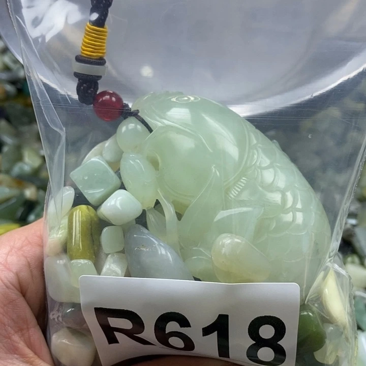 蛇纹石玉未镶嵌鱼缸石