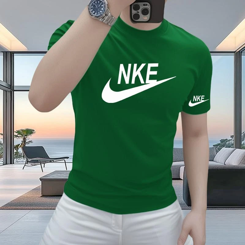 2025夏季新款高品质男士纯棉短袖t恤时尚休闲轻奢百搭圆领半袖T恤
