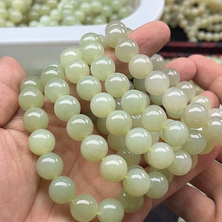 颈饰未镶嵌和田玉纯天然新疆且末米汤黄卡12