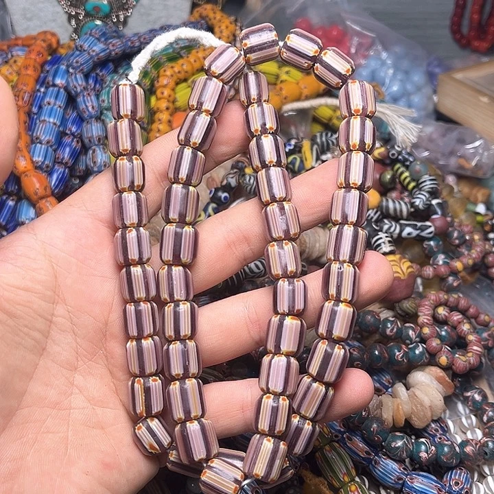 琉璃颈饰5966。尼泊尔琉璃1条