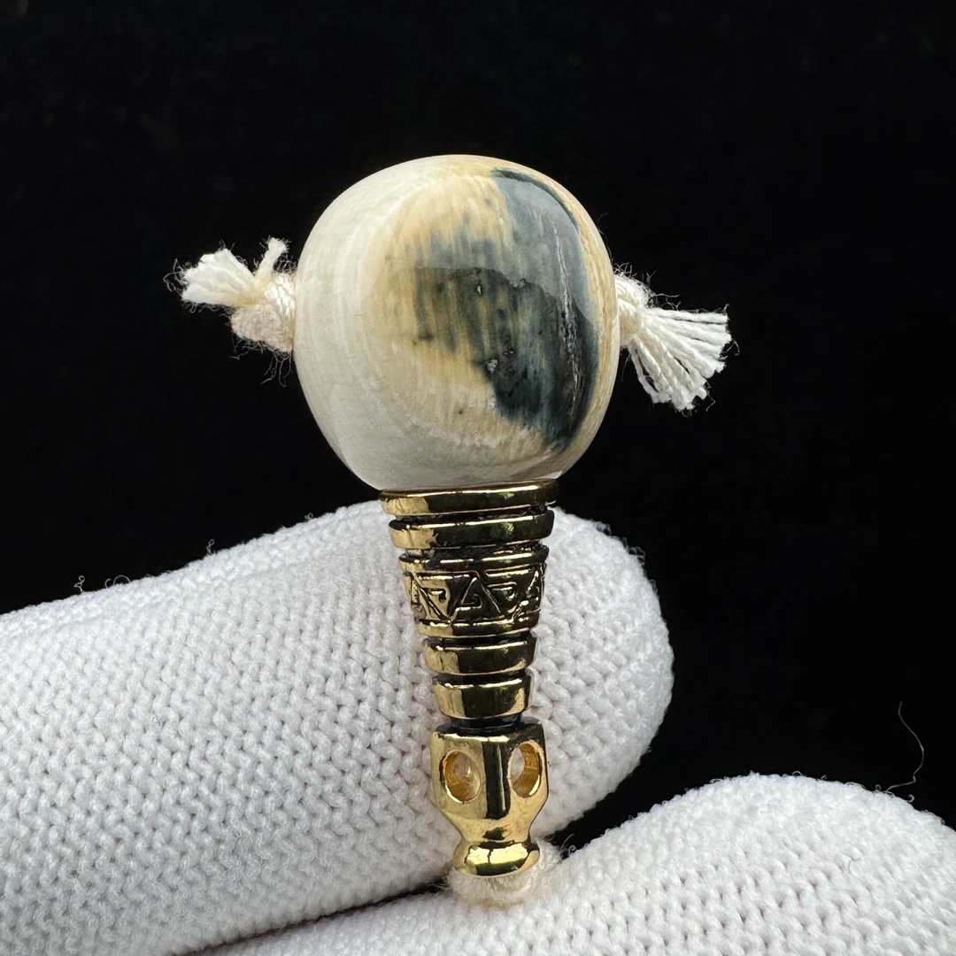 D7498天然猛犸牙 带皮分体三通14*30.9mm支持鉴定 假一罚四