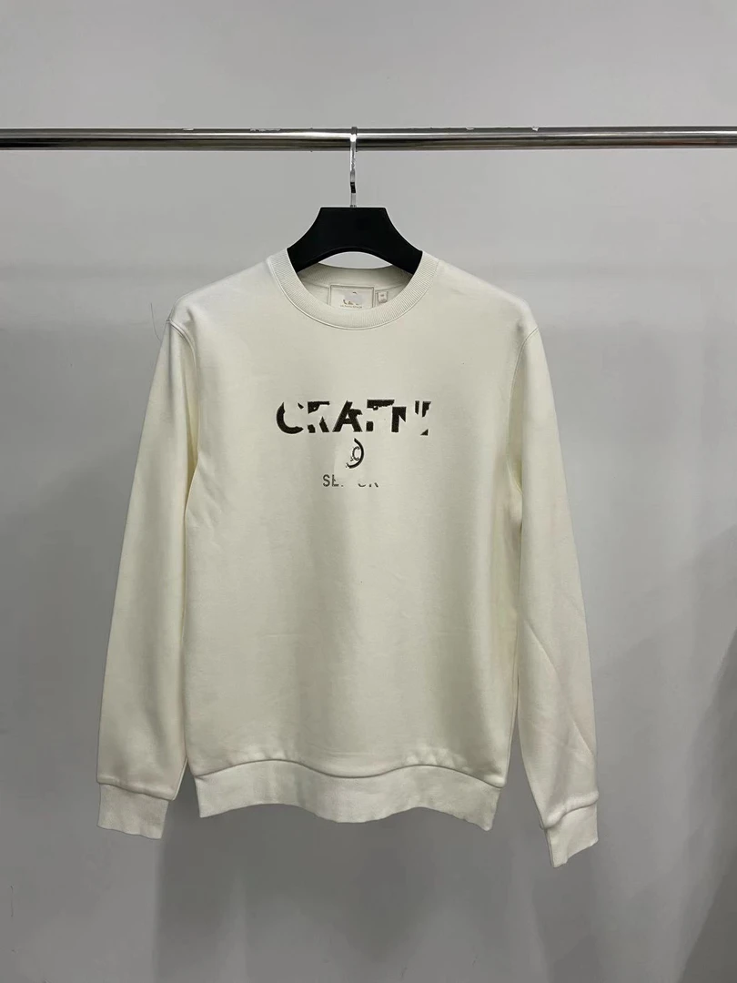 wy176男士秋冬季白色加绒款圆领套头长袖时尚百搭卫衣