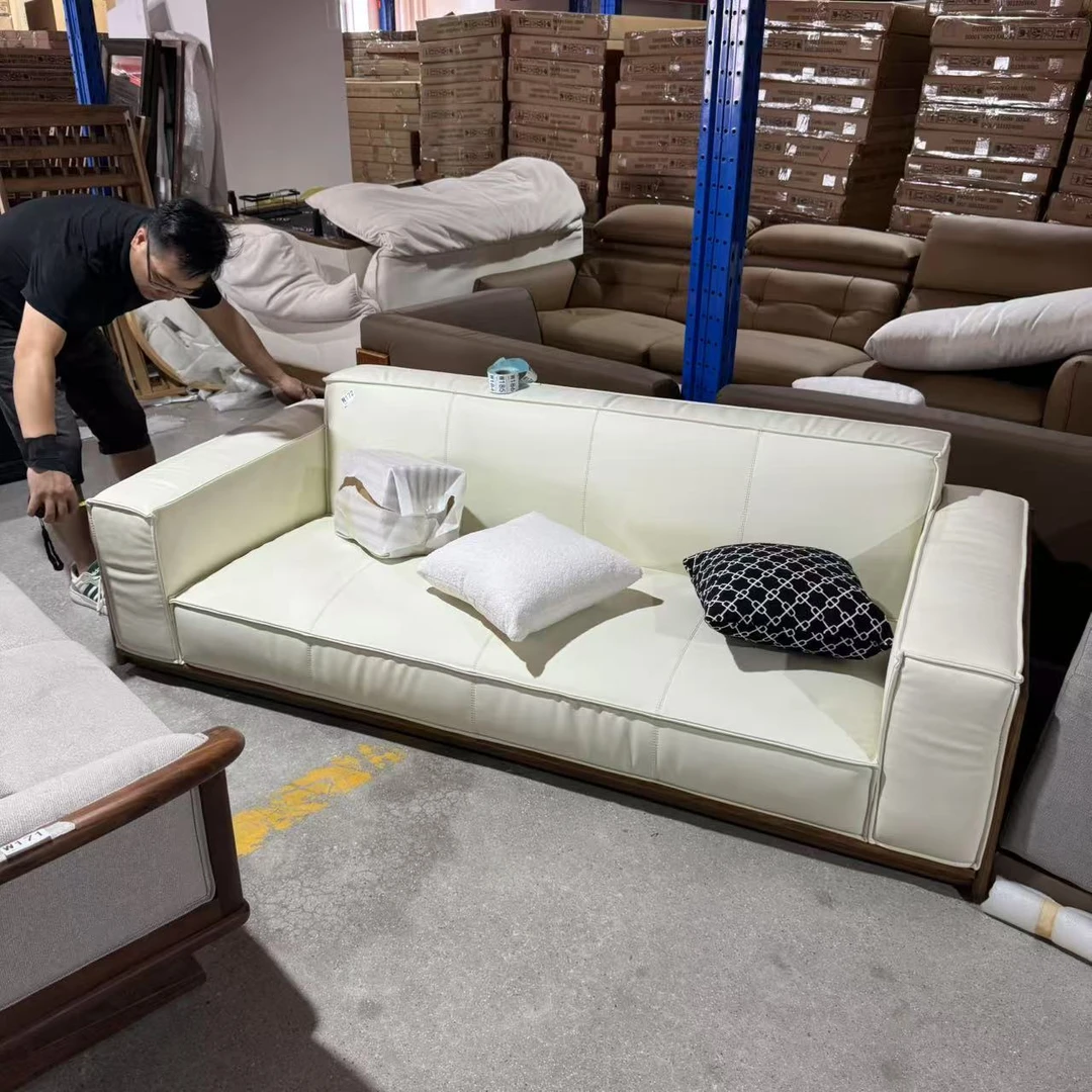 （瑕疵）W172#215*95*80CM超纤皮沙发【不包安装】库存尾货（八楼）5001