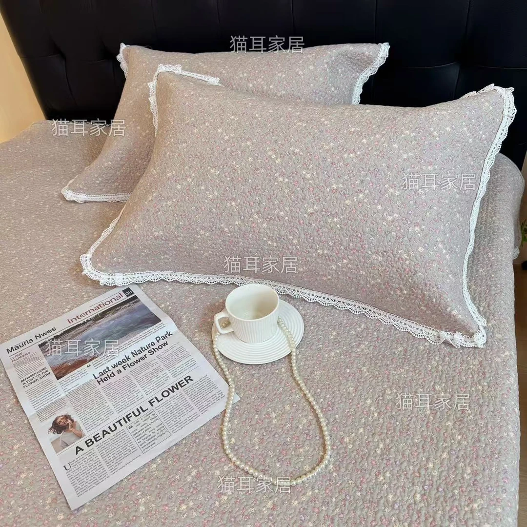 【枕套-初遇】48*74高密防滑针织棉柔软高档透气成人加厚枕套