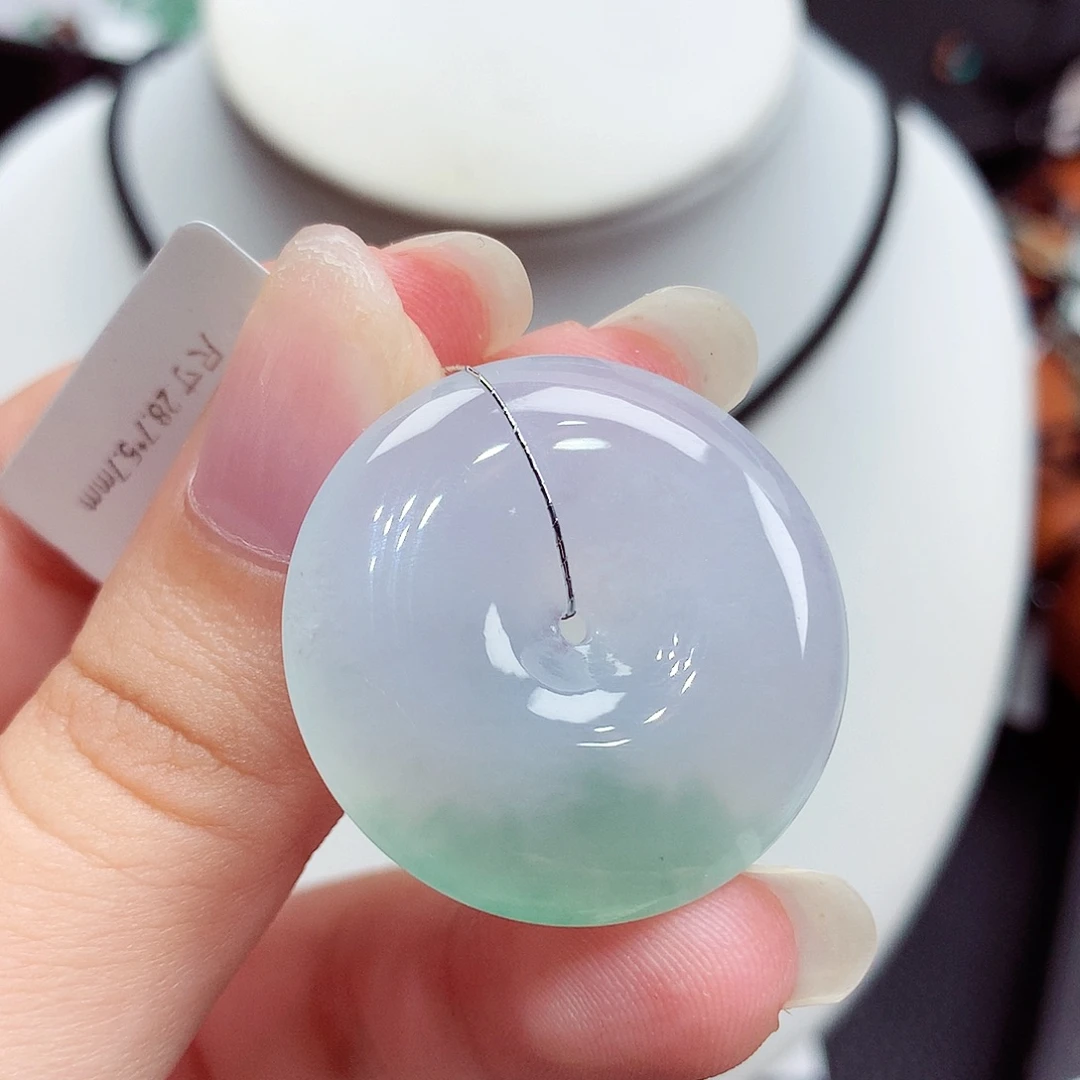 翡翠未镶嵌颈饰翡翠17，28.7/5.7