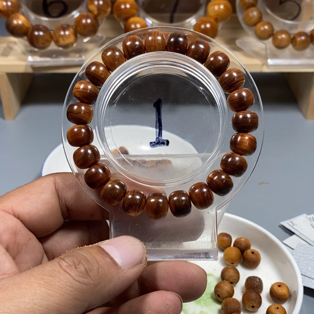 手串/手链柏木10×11黑油甜香荧光漂亮太行陈化崖柏手串