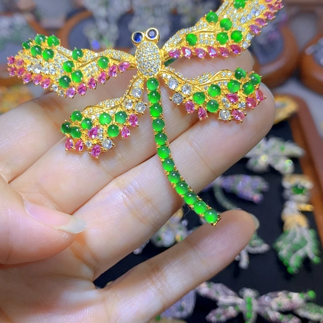 翡翠颈饰银S925镶嵌天然翡翠