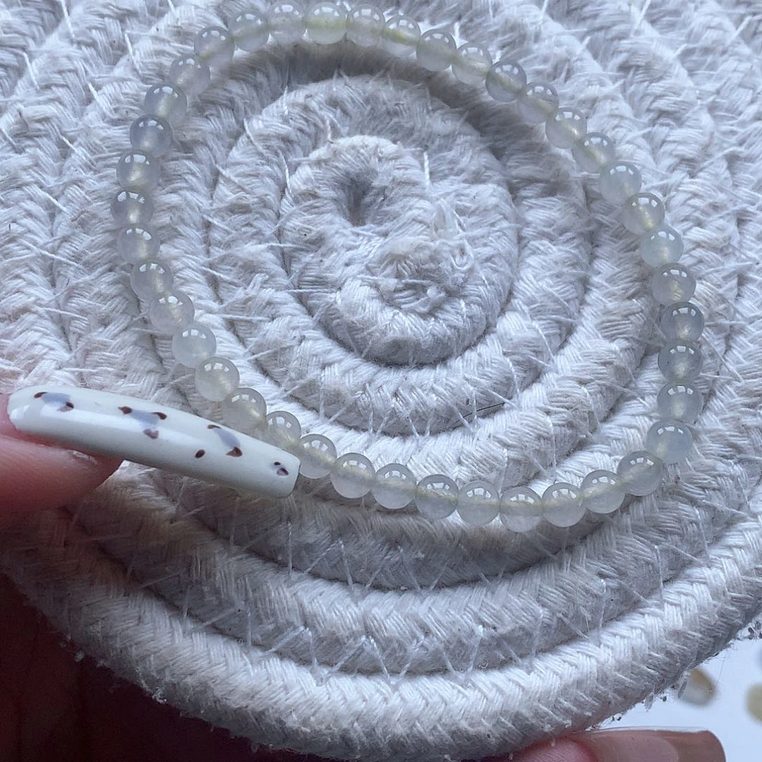 翡翠未镶嵌手链圆珠4.4