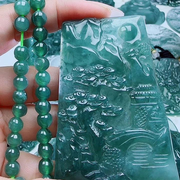 翡翠未镶嵌颈饰257899875321