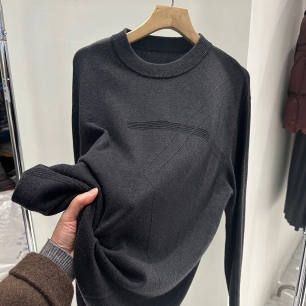 【心依阁铭品】男款山羊绒套头毛衣简约时尚