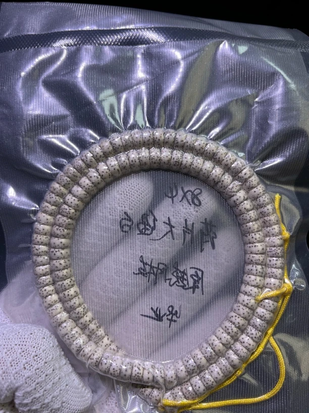 海南星月菩提原生态白药片8*4同枝星月菩提串手串