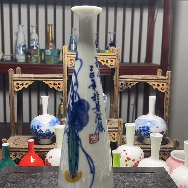 摆件陶景德镇陶瓷高21cm