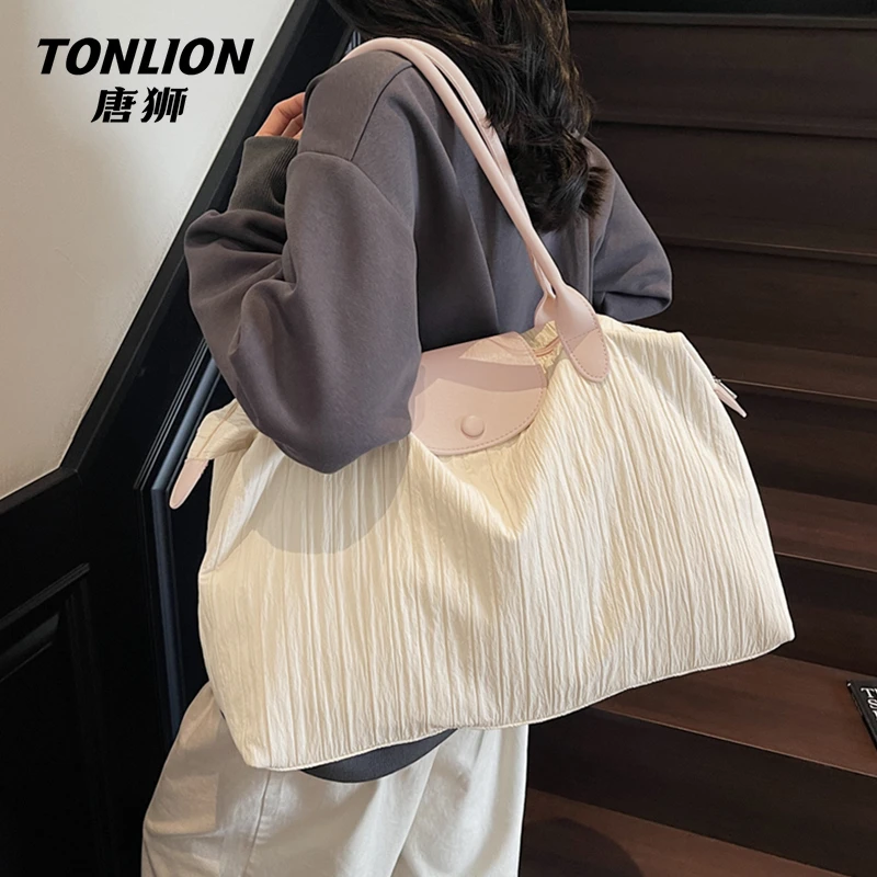 唐狮大容量短途出差通勤旅游旅行包女轻便时尚行李包单肩健身包女