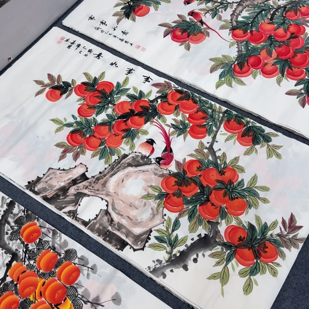 国画四尺尺寸70X140纯手绘作品