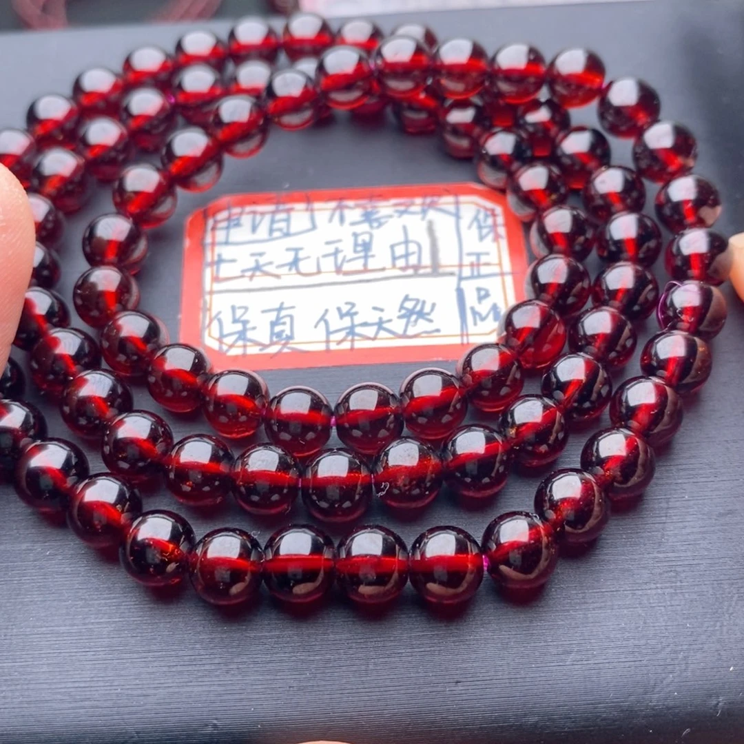石榴石手链未镶嵌6.8喜欢完美勿拍