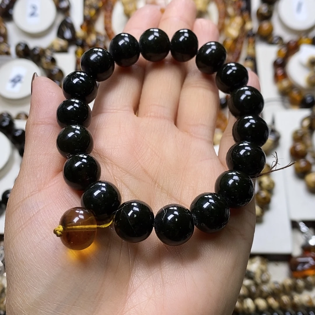 啾***福琥珀未镶嵌裸石翳珀满翳12