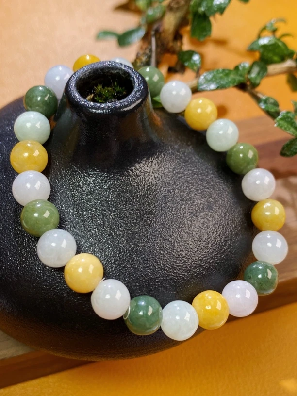 天然翡翠多宝手串