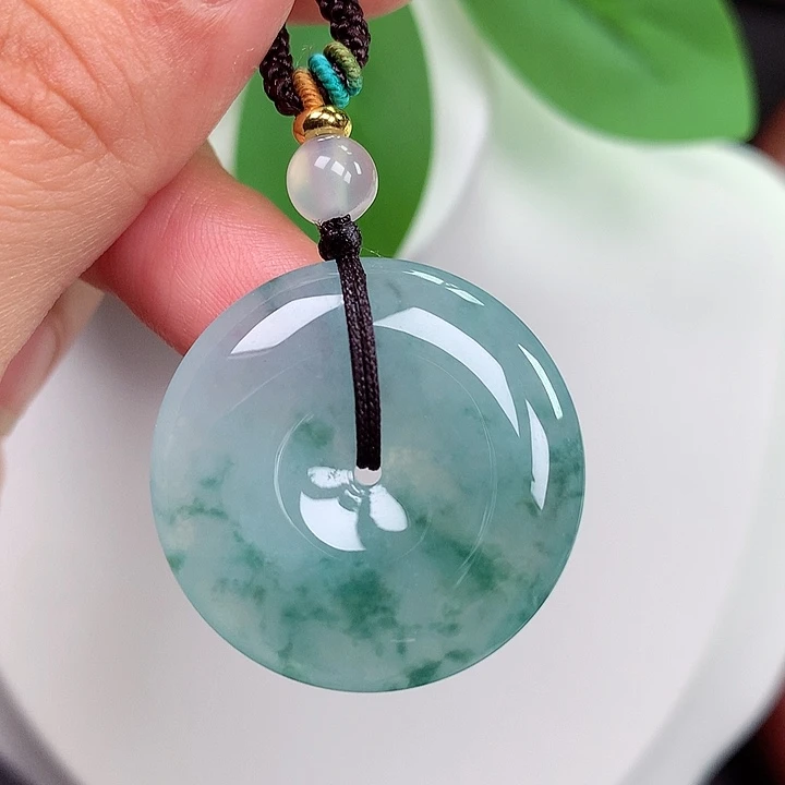 颈饰未镶嵌翡翠平安扣 28.5x5.5mm