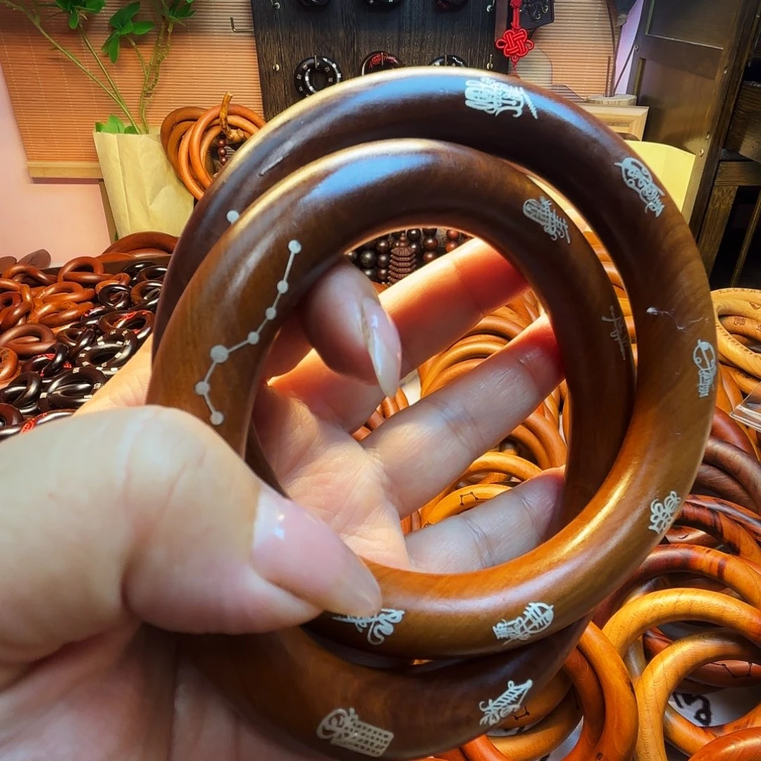 木枣木80圈口镶银五雷五路福利款