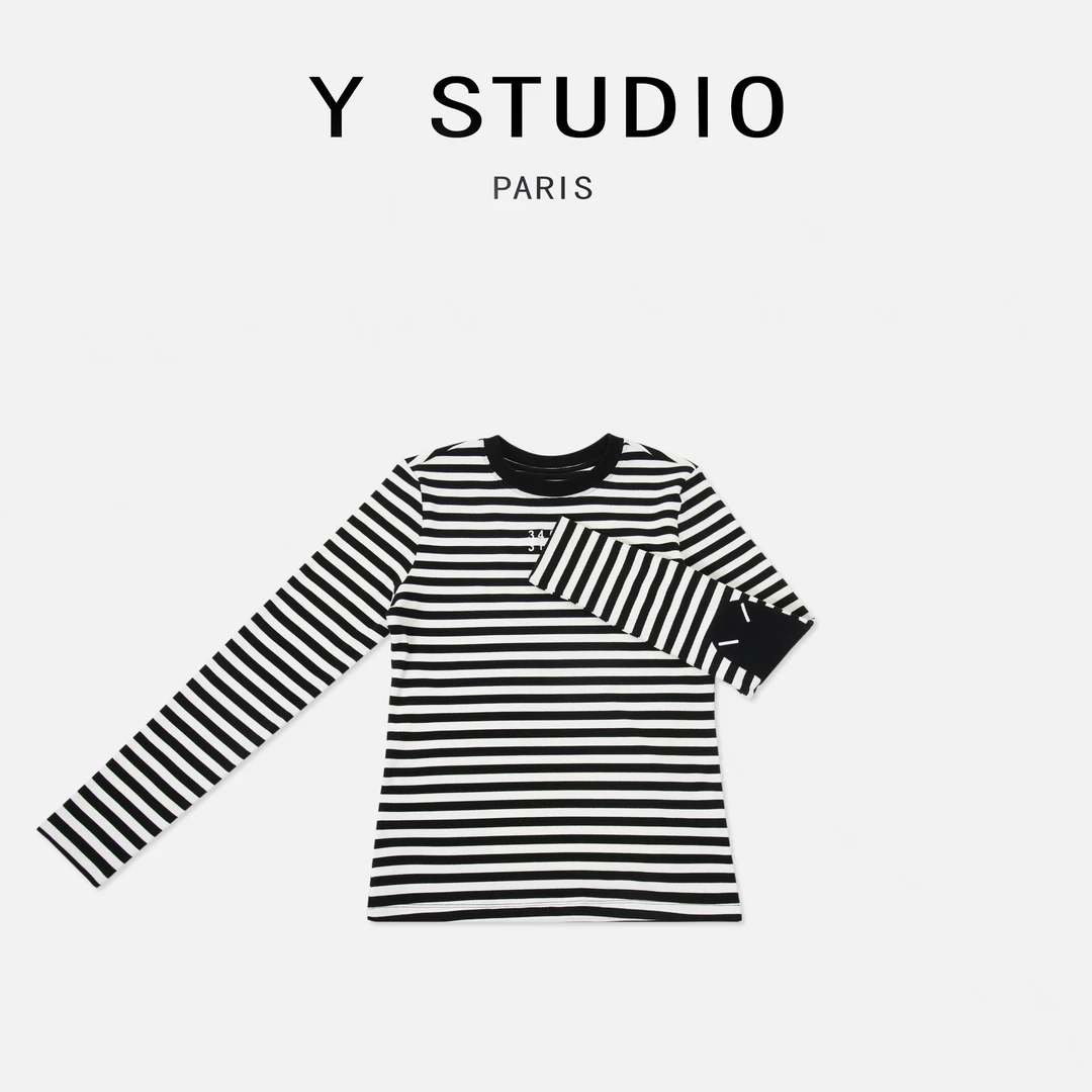 【大妮专属】（元宇宙）2025气质百搭条纹设计款早春长袖T恤