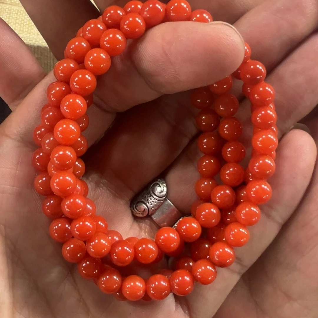 南红玛瑙手串未镶嵌清*