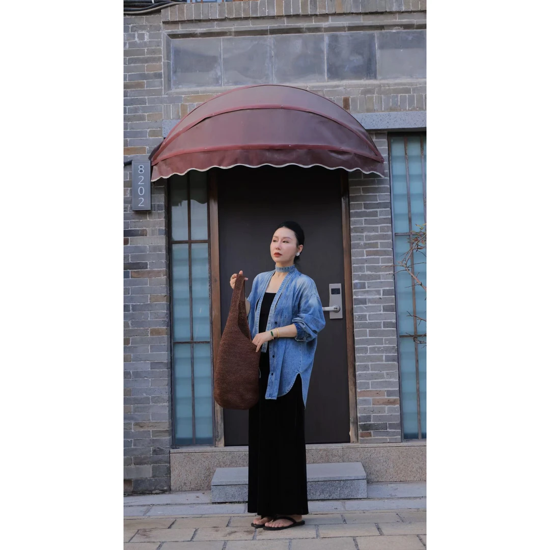 娜姐同款丝绒松紧带半裙高腰