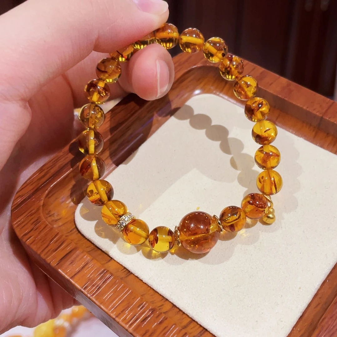 未镶嵌蜜蜡手链手串