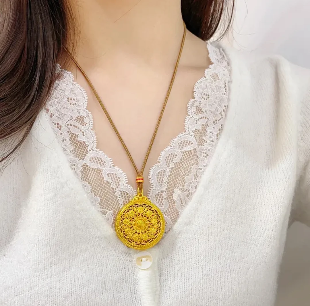 铁合金吊坠 铜合金吊坠新款九九如意编绳纳福罗盘