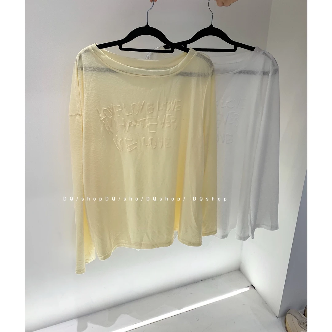 【 韩女氛围】 字母韩系薄料T恤