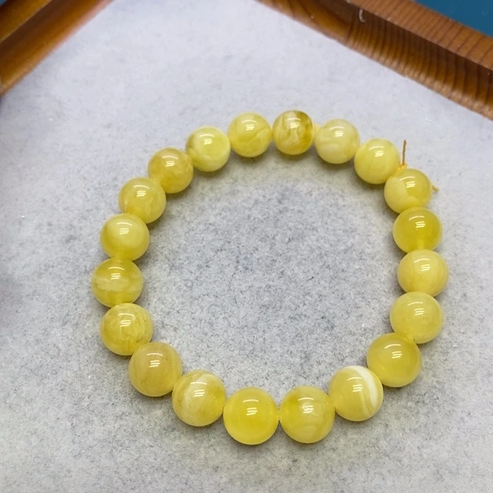 蜜蜡裸石未镶嵌手串