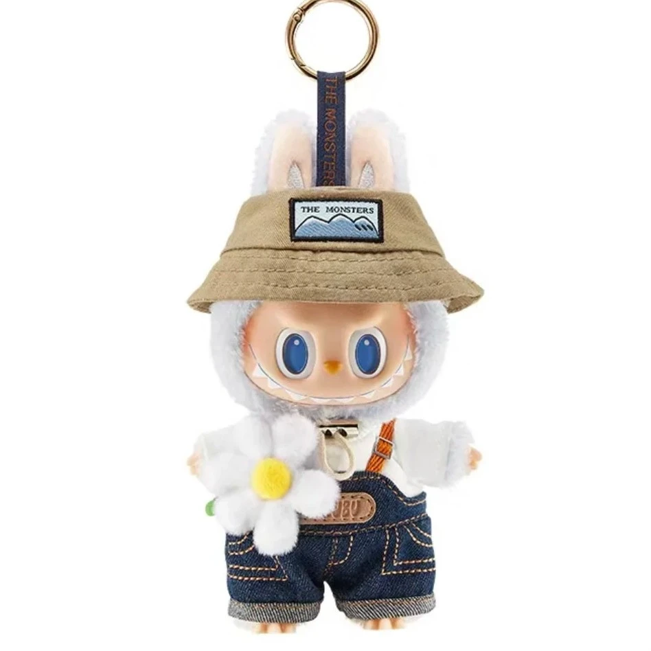 现货国版拉布布春天野在家玩具labubu毛绒公仔挂件搪胶脸小春野