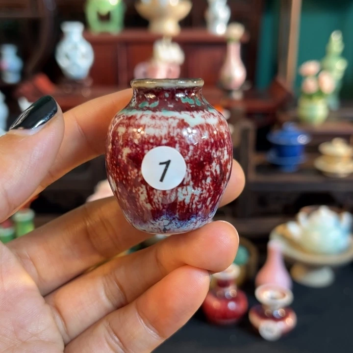 摆件微陶老王迷你花瓶