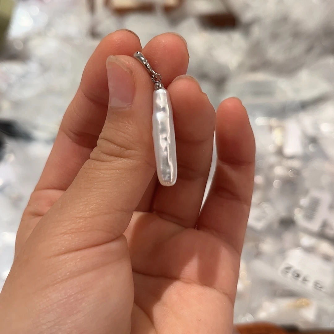 合金淡水珍珠耳饰