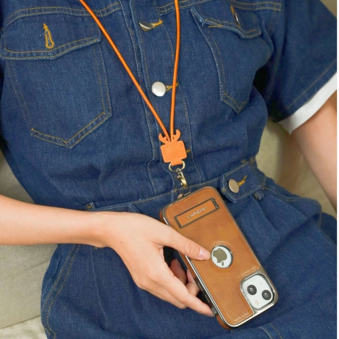 牛皮小鹿角挂脖绳手腕绳头层牛皮手机链挂绳包包钥匙装饰小挂件