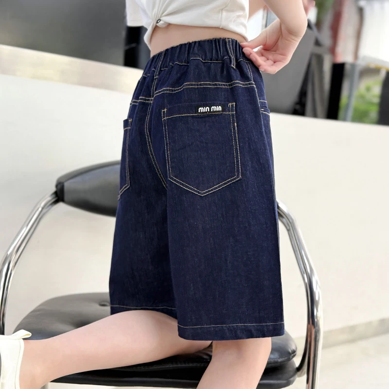 牛仔短裤女童夏季2025新款儿童五分裤外穿女大童夏装裤子薄款中裤