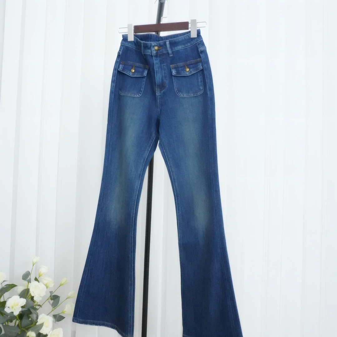 2025文哥工作室新品秋季女装显瘦休闲牛仔裤YX-11119