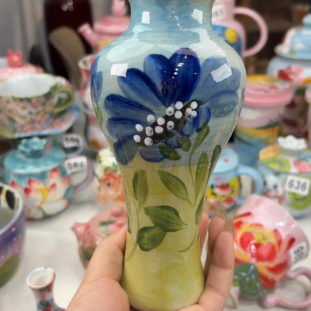 瓷片景德镇手绘高温釉下彩陶瓷茶具