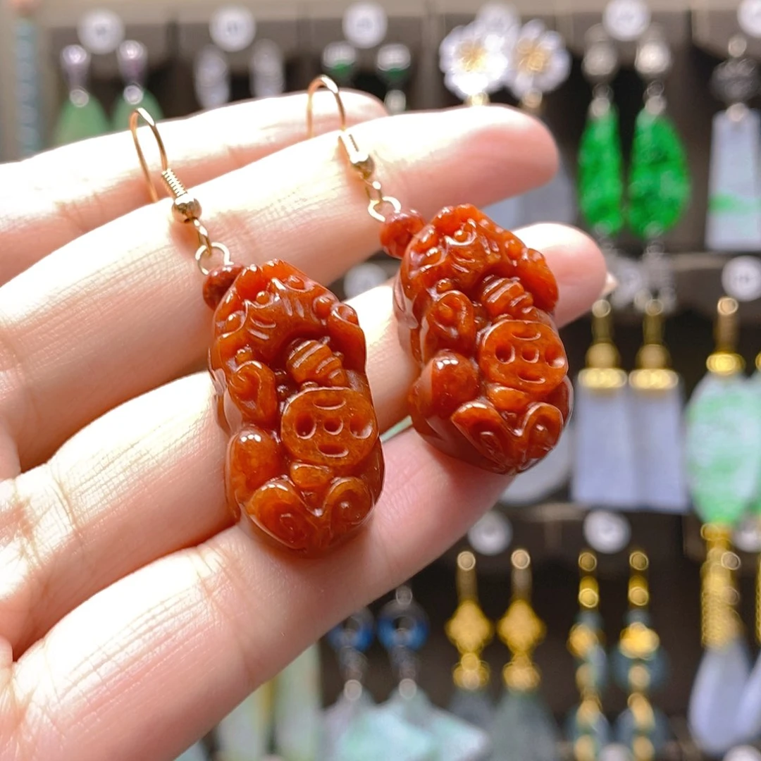 未镶嵌翡翠耳饰翡翠