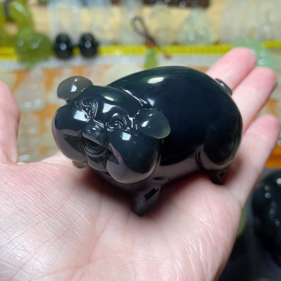 蛇纹石玉手把件未镶嵌沧**流