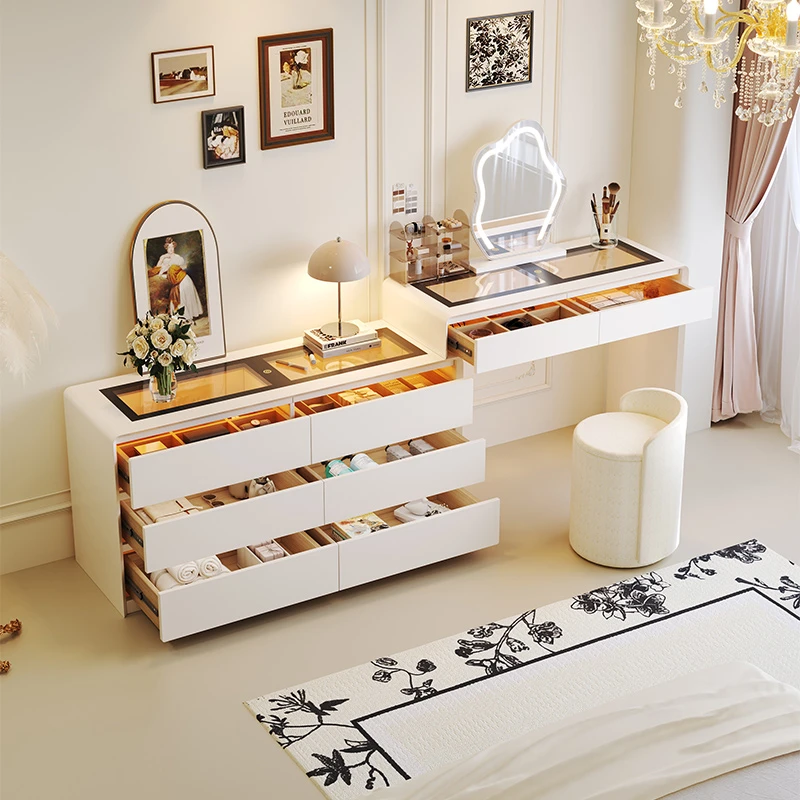 【红星2号天窗版】这样的梳妆台谁不想要氛围灯简约女生梳妆台