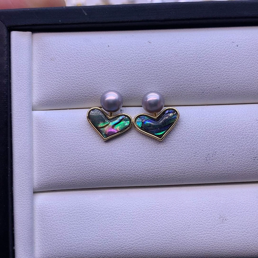 淡水珍珠耳饰合金